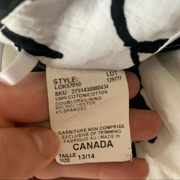 Le Chateau Black & White Cotton Skirt - Picture 8 of 9